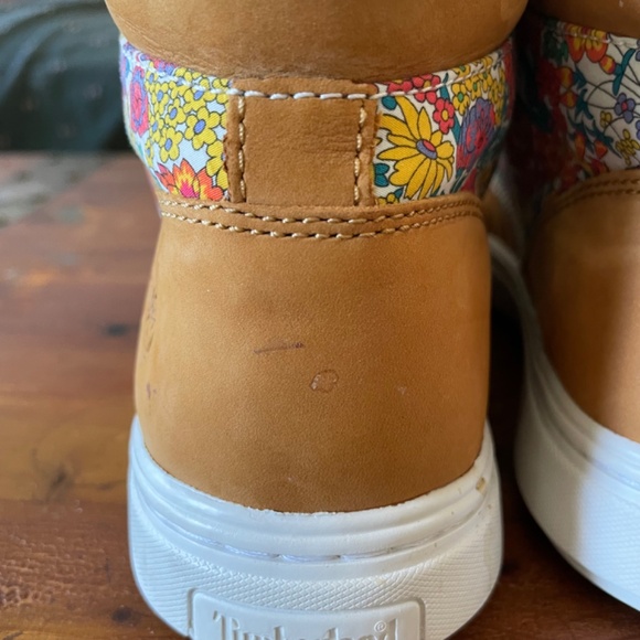 Timberland x Liberty of London Bria Wheat Nubuk Sneakers Women's Size 8.5 - Picture 5 of 14